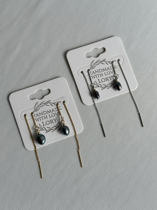 Fädelohrringe „Pearl“